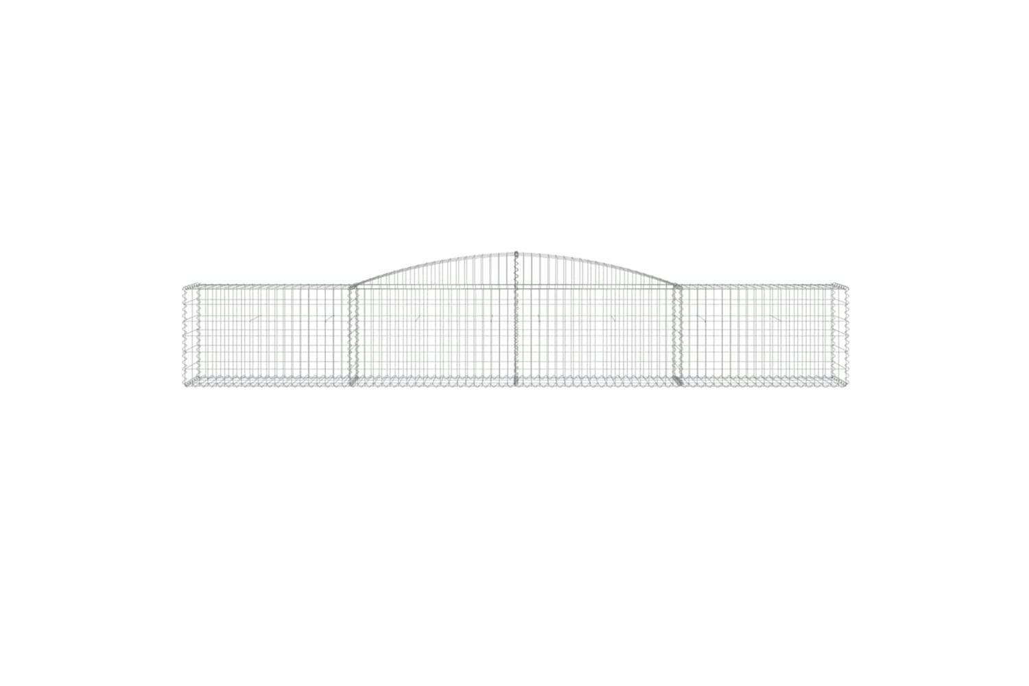 Vidaxl 153533 Arched Gabion Basket 400x50x60/80 Cm Galvanised Iron