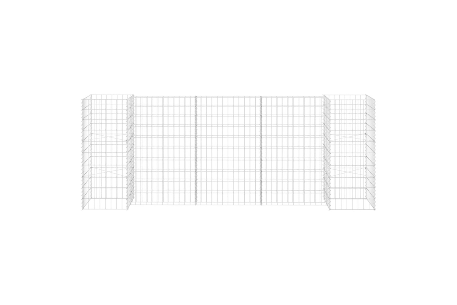 vidaXL 145661 H-shaped Gabion Planter Steel Wire 260x40x100cm