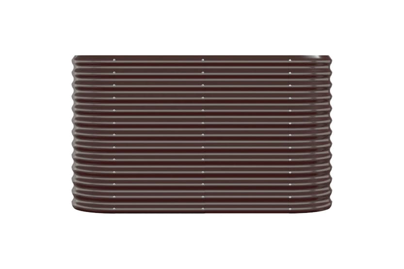 Vidaxl 318890 Garden Raised Bed Powder-coated Steel 114x40x68 Cm Brown