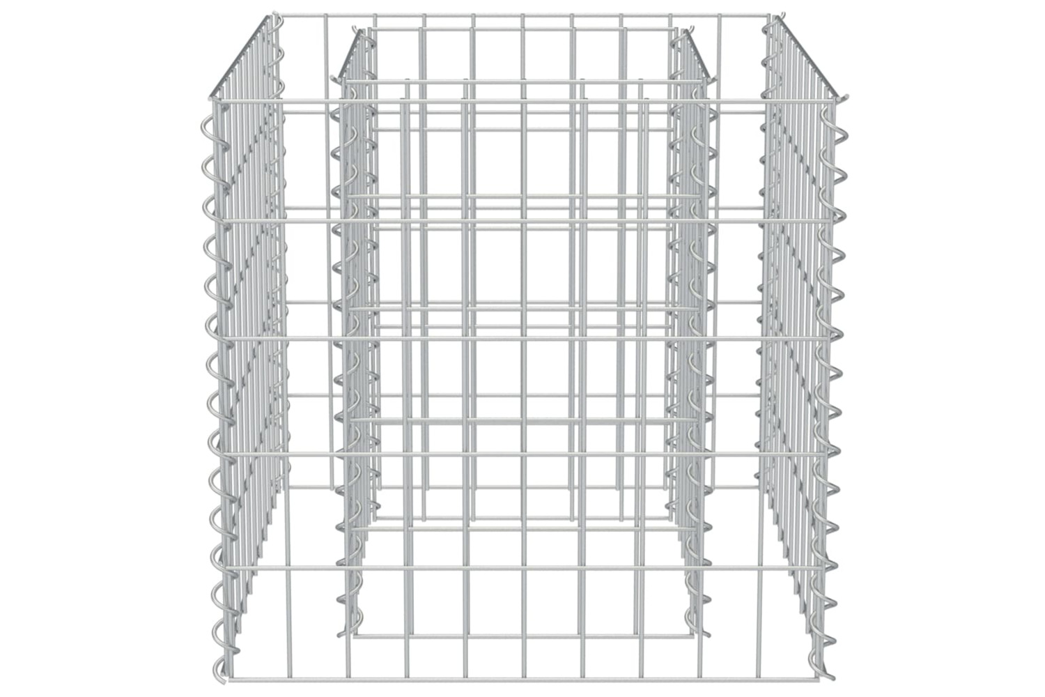 vidaXL 143570 Gabion Raised Bed Galvanised Steel 50x50x50cm