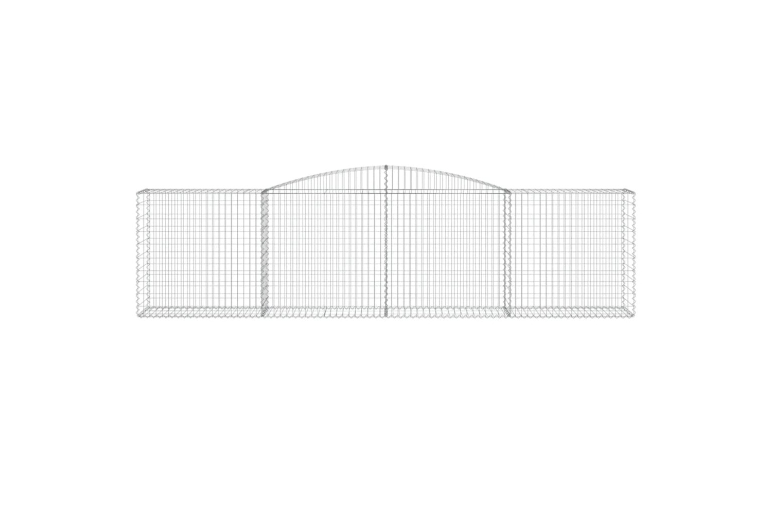 vidaXL 153535 Arched Gabion Basket 400x50x100/120cm Galvanised Iron