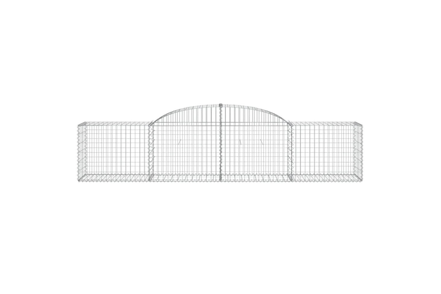 vidaXL 153513 Arched Gabion Basket 300x50x60/80cm Galvanised Iron