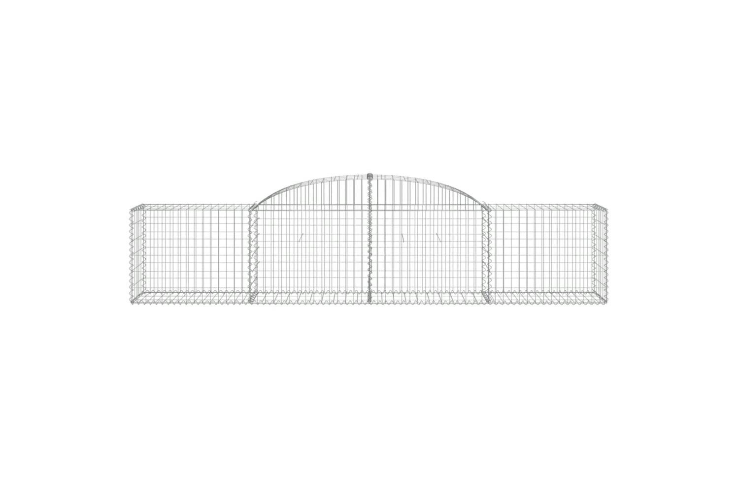 Vidaxl 153513 Arched Gabion Basket 300x50x60/80 Cm Galvanised Iron