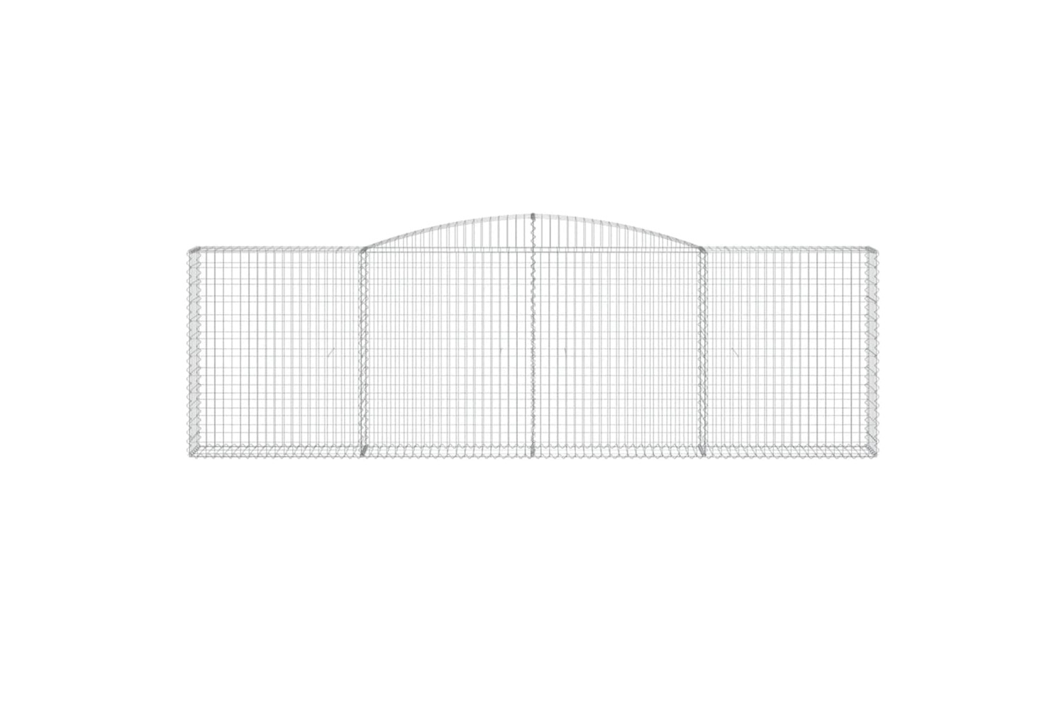 vidaXL 153526 Arched Gabion Basket 400x30x120/140cm Galvanised Iron