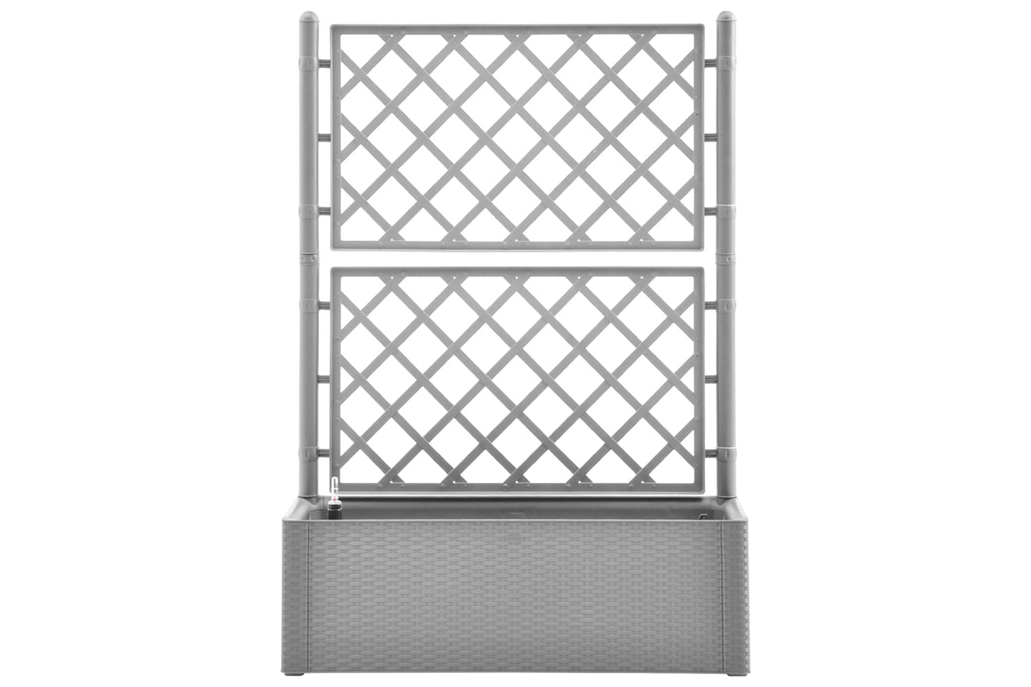 vidaXL 317578 Garden Raised Bed With Trellis And Self Watering System Grey