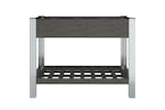 Vidaxl 362569 Garden Raised Bed With Shelf Grey 100x50x75 Cm Wpc