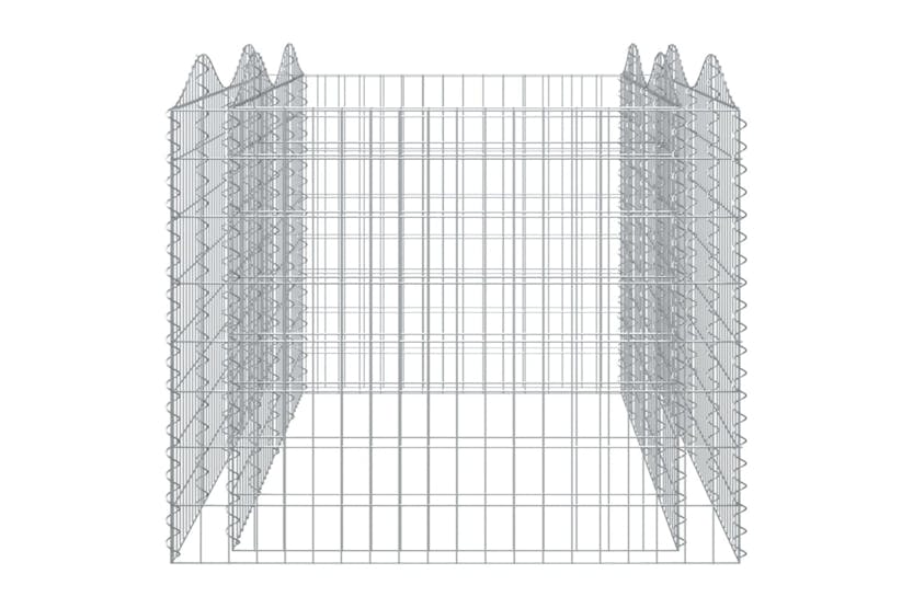 Vidaxl 153554 Arched Gabion Raised Bed 200x100x100 Cm Galvanised Iron