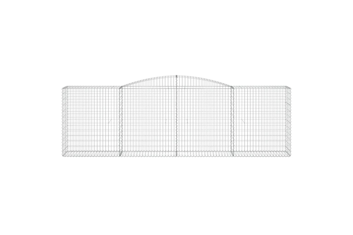 vidaXL 153536 Arched Gabion Basket 400x50x120/140cm Galvanised Iron