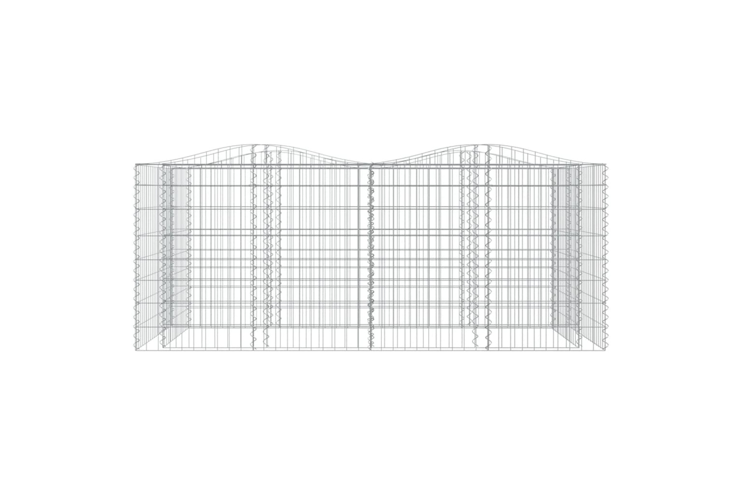 vidaXL 153554 Arched Gabion Raised Bed 200x100x100cm Galvanised Iron