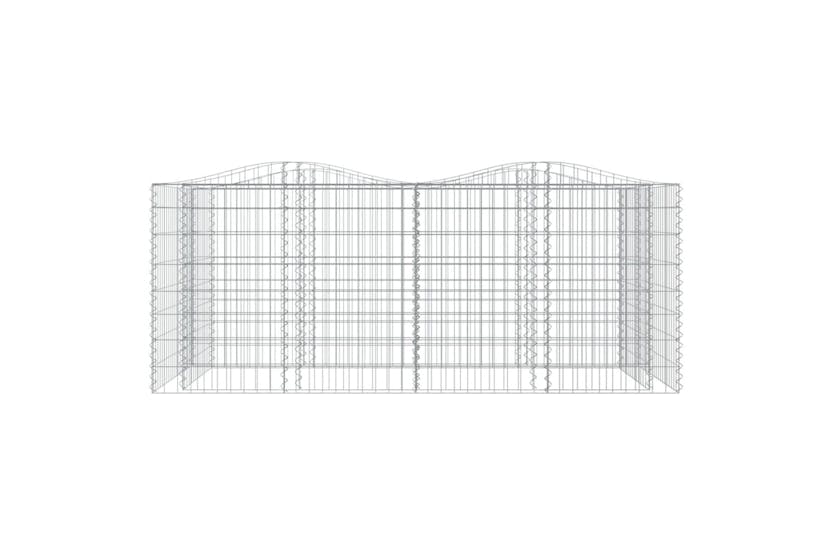 Vidaxl 153554 Arched Gabion Raised Bed 200x100x100 Cm Galvanised Iron