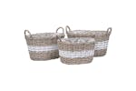 Vidaxl 246831 Raised Bed 3 Pcs Wicker With Pe Lining