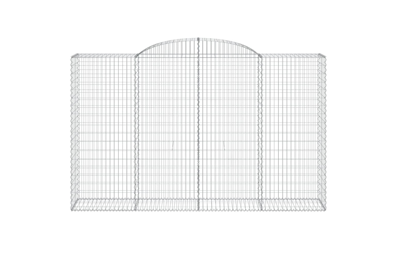 vidaXL 153519 Arched Gabion Basket 300x50x180/200cm Galvanised Iron