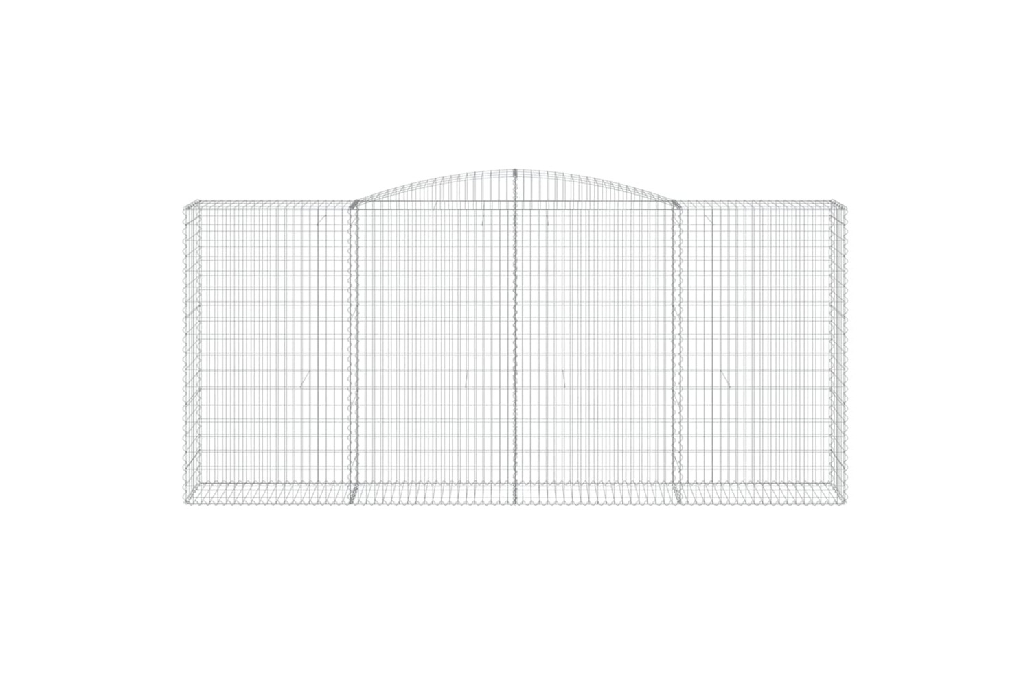 vidaXL 153539 Arched Gabion Basket 400x50x180/200cm Galvanised Iron