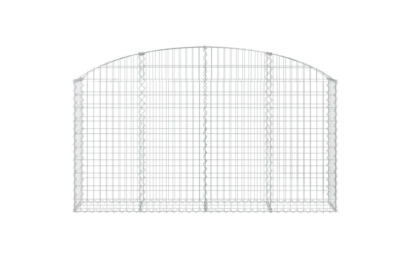 Vidaxl 153465 Arched Gabion Basket 200x30x100/120 Cm Galvanised Iron