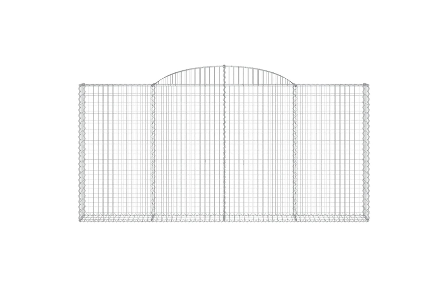 vidaXL 153507 Arched Gabion Basket 300x30x140/160cm Galvanised Iron