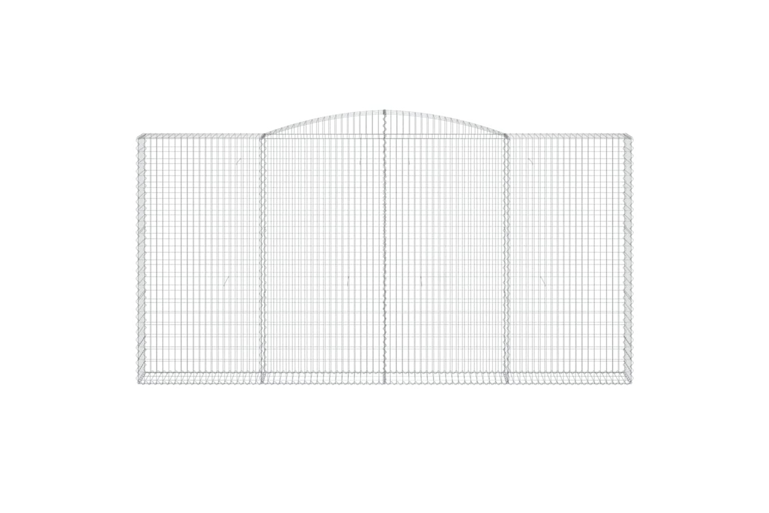 vidaXL 153530 Arched Gabion Basket 400x30x200/220cm Galvanised Iron