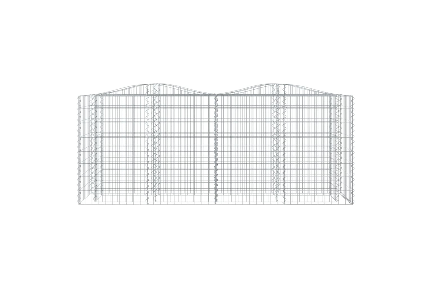 vidaXL 153546 Arched Gabion Raised Bed 200x50x100cm Galvanised Iron