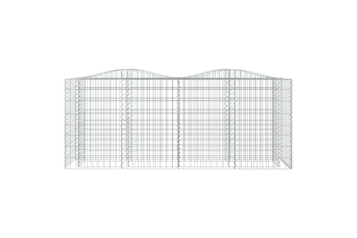 Vidaxl 153546 Arched Gabion Raised Bed 200x50x100 Cm Galvanised Iron