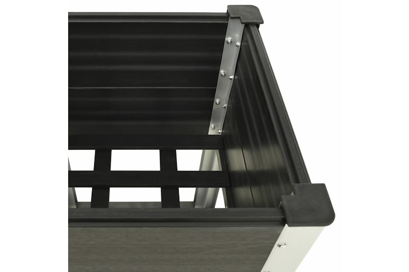 Vidaxl 149013 Garden Raised Bed With Shelf 50x50x90 Cm Wpc Grey