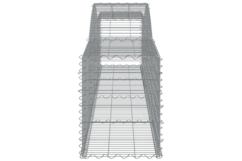 Vidaxl 153533 Arched Gabion Basket 400x50x60/80 Cm Galvanised Iron