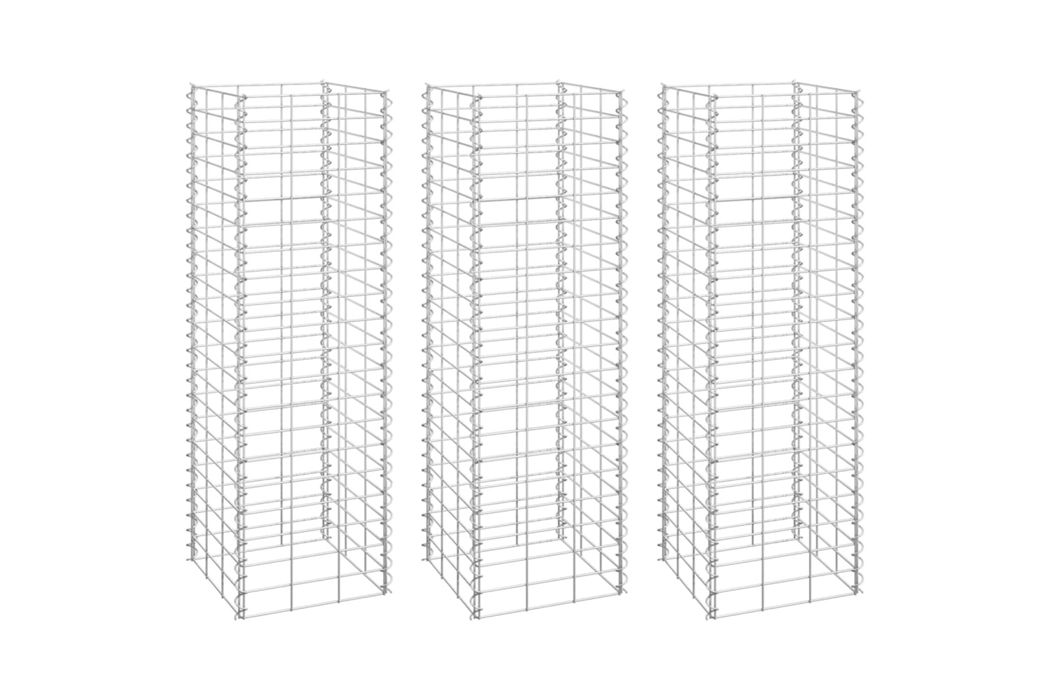 Vidaxl 151249 Gabion Raised Beds 3 Pcs 30x30x100 Cm Iron