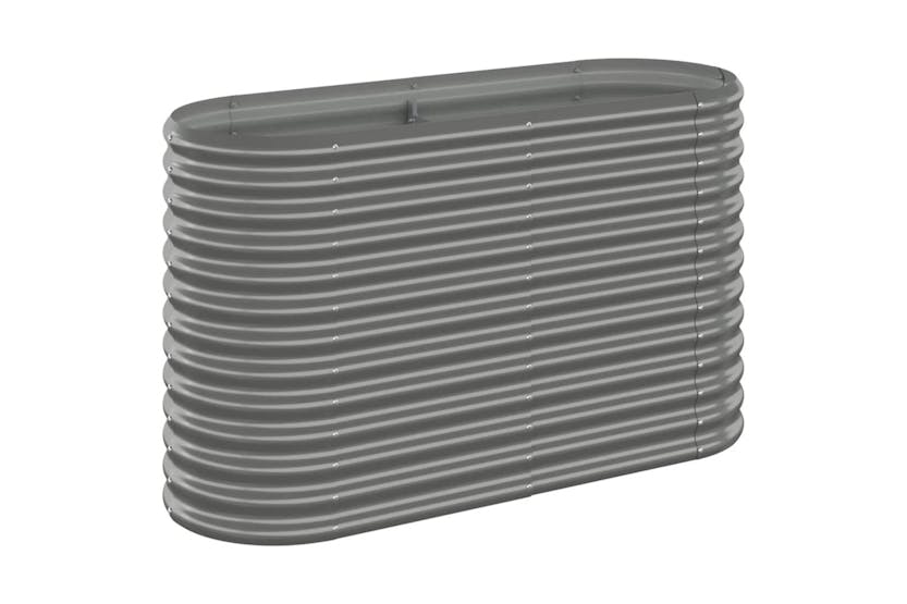 Vidaxl 318889 Garden Raised Bed Powder-coated Steel 114x40x68 Cm Grey