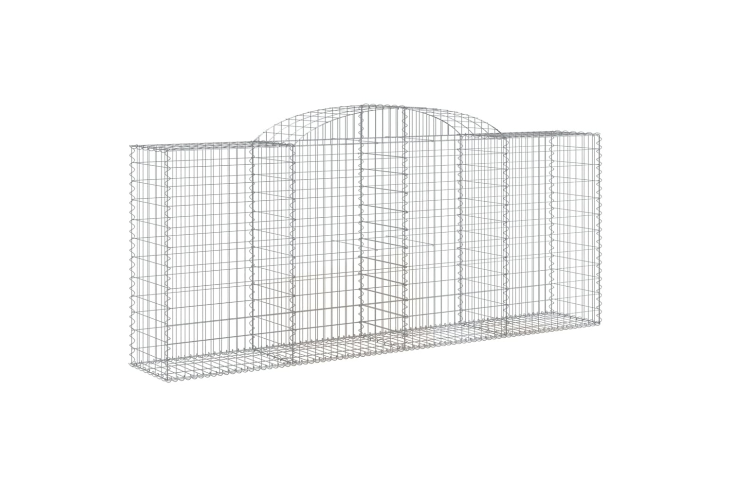 vidaXL 153516 Arched Gabion Basket 300x50x120/140cm Galvanised Iron