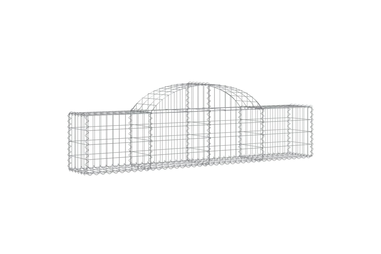 vidaXL 153482 Arched Gabion Basket 200x30x40/60cm Galvanised Iron