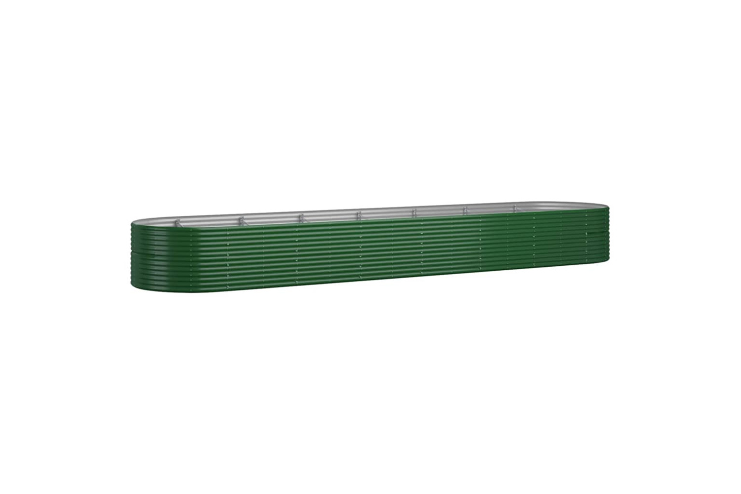 vidaXL 319118 Garden Raised Bed Powder-coated Steel 584x140x68cm Green