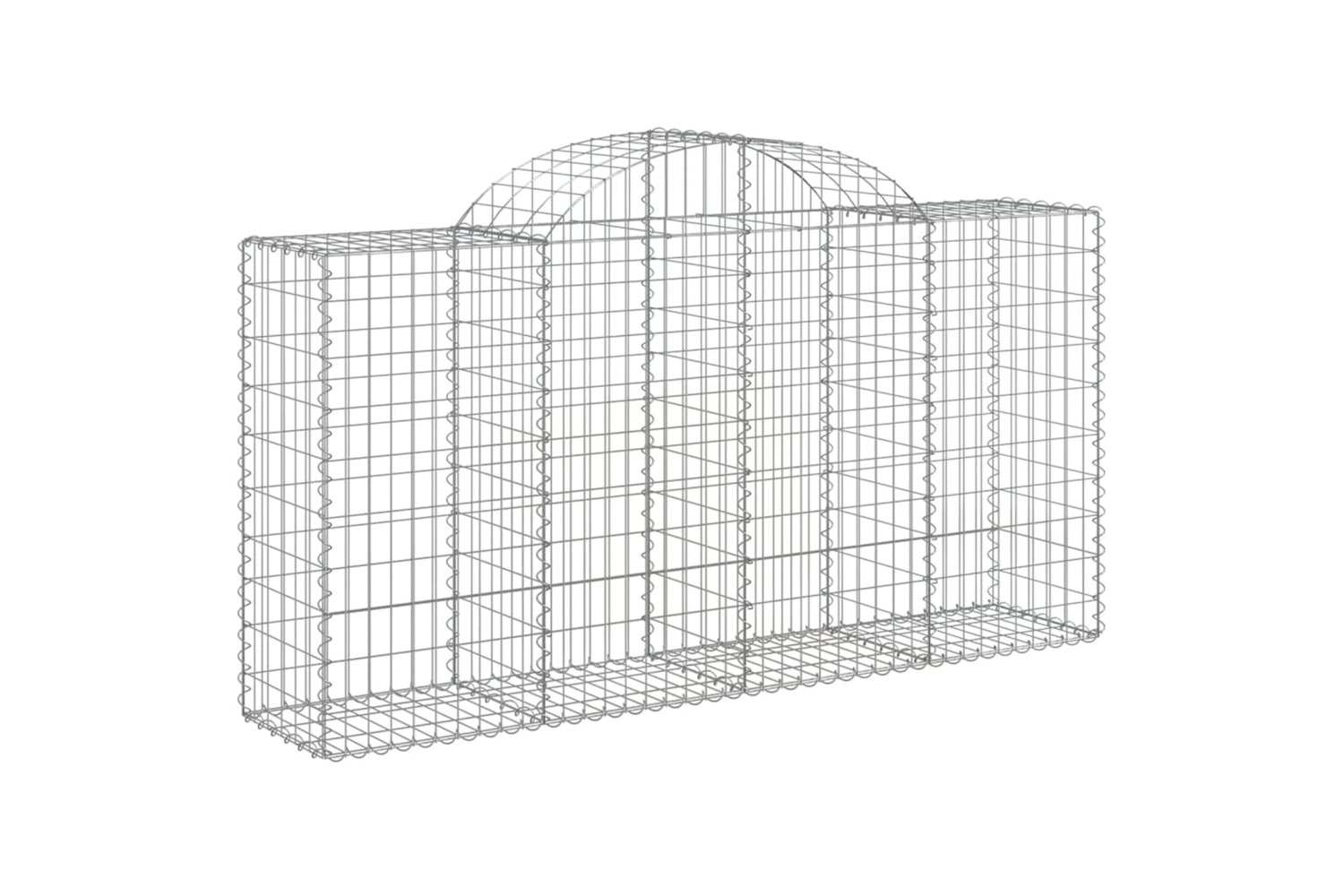 vidaXL 153495 Arched Gabion Basket 200x50x100/120cm Galvanised Iron