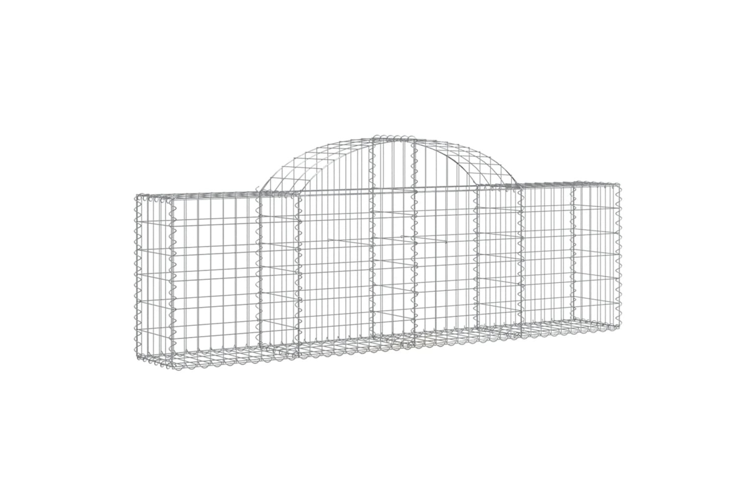 vidaXL 153483 Arched Gabion Basket 200x30x60/80cm Galvanised Iron