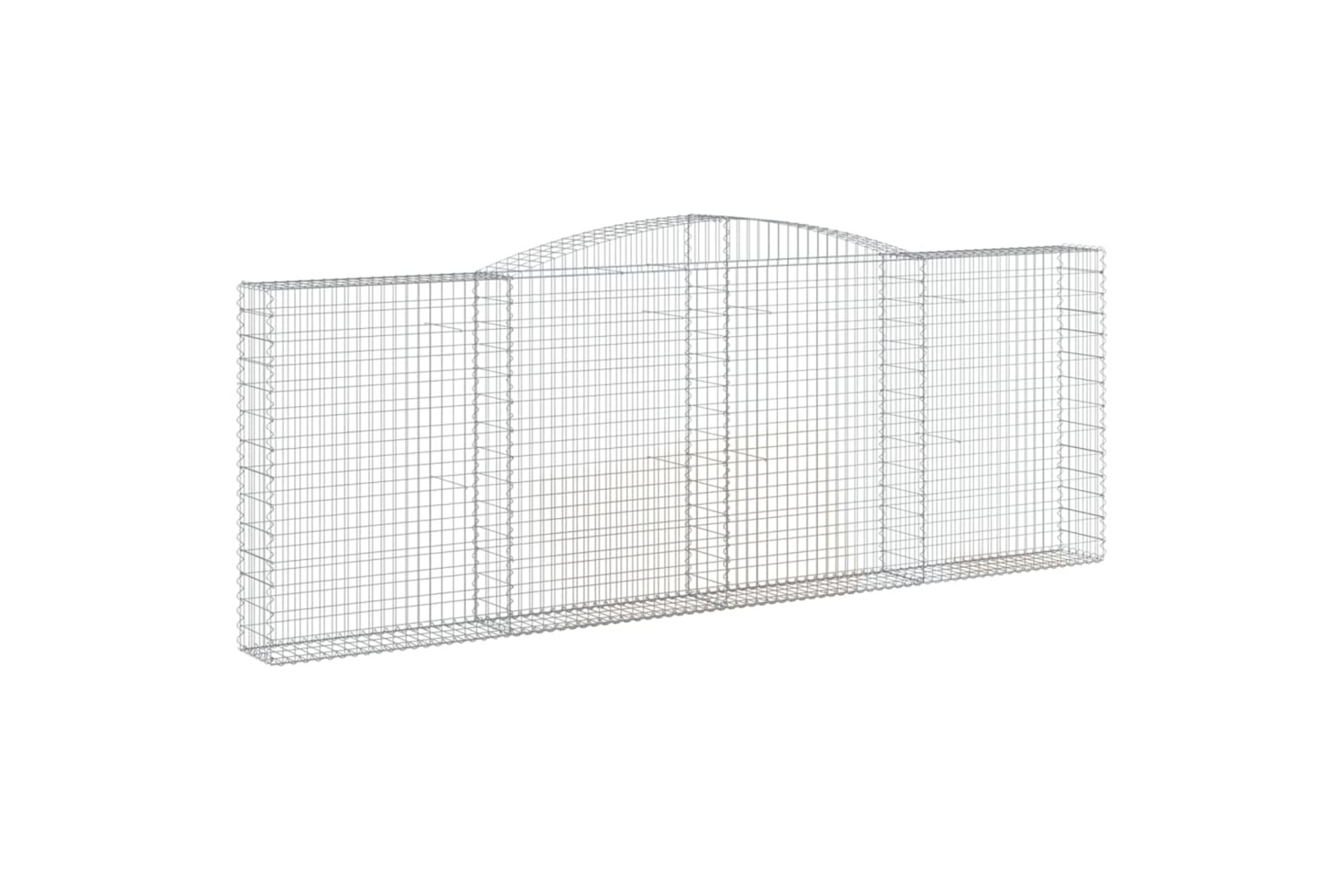 vidaXL 153527 Arched Gabion Basket 400x30x140/160cm Galvanised Iron
