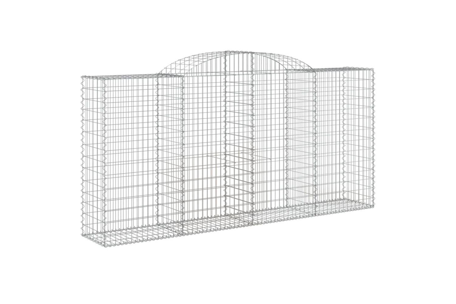 vidaXL 153517 Arched Gabion Basket 300x50x140/160cm Galvanised Iron