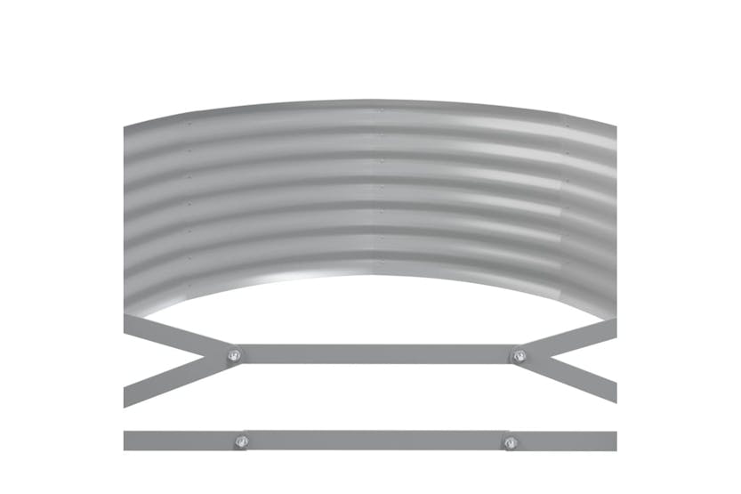 Vidaxl 319004 Garden Raised Bed Powder-coated Steel 396x100x36 Cm Grey