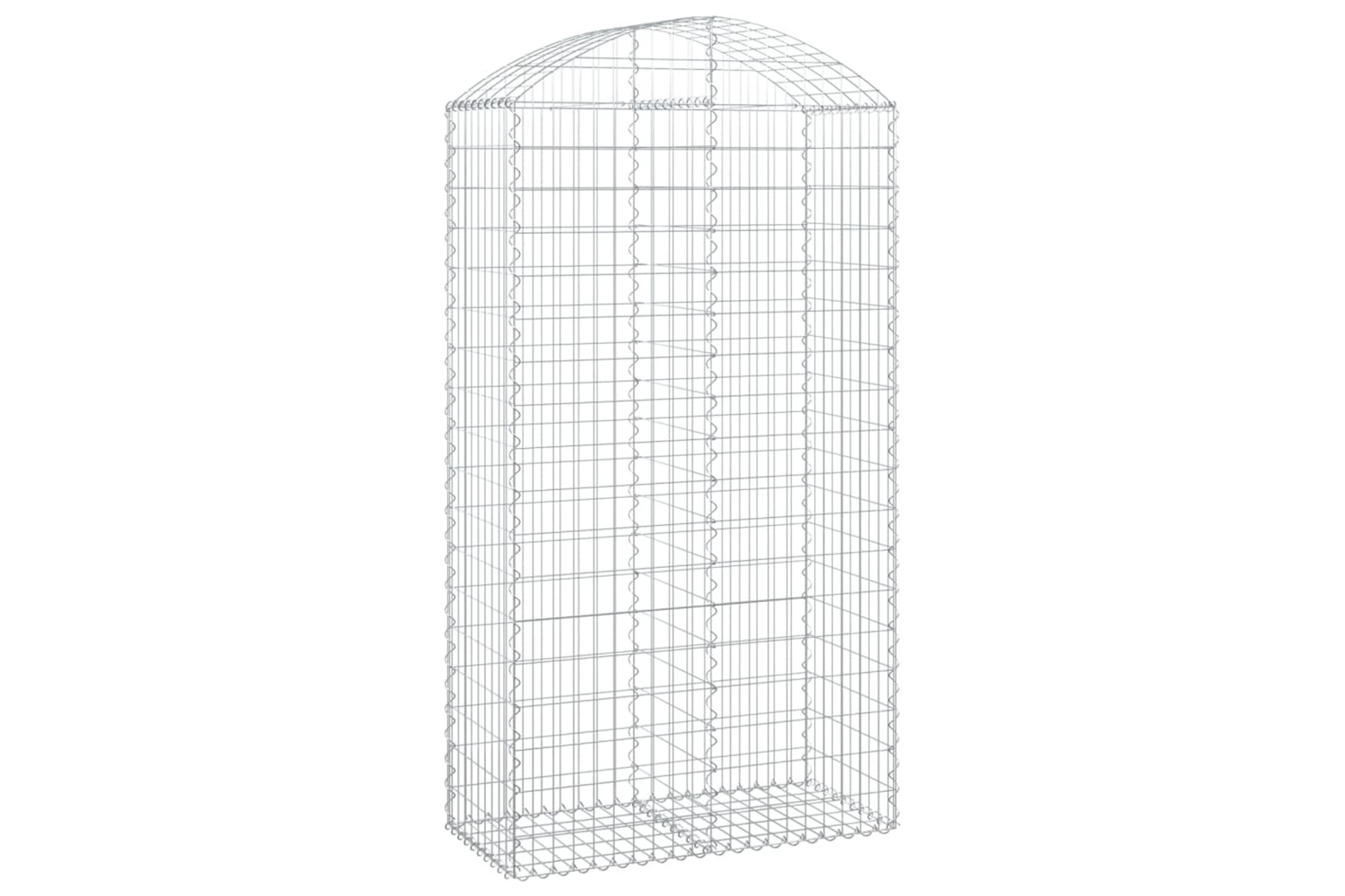 vidaXL 153439 Arched Gabion Basket 100x50x180/200cm Galvanised Iron