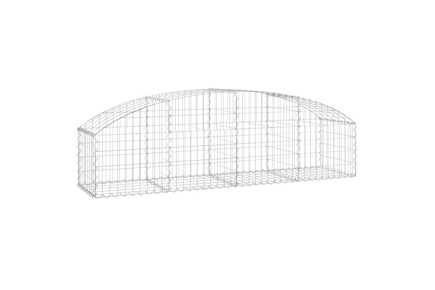 vidaXL 153472 Arched Gabion Basket 200x50x40/60cm Galvanised Iron