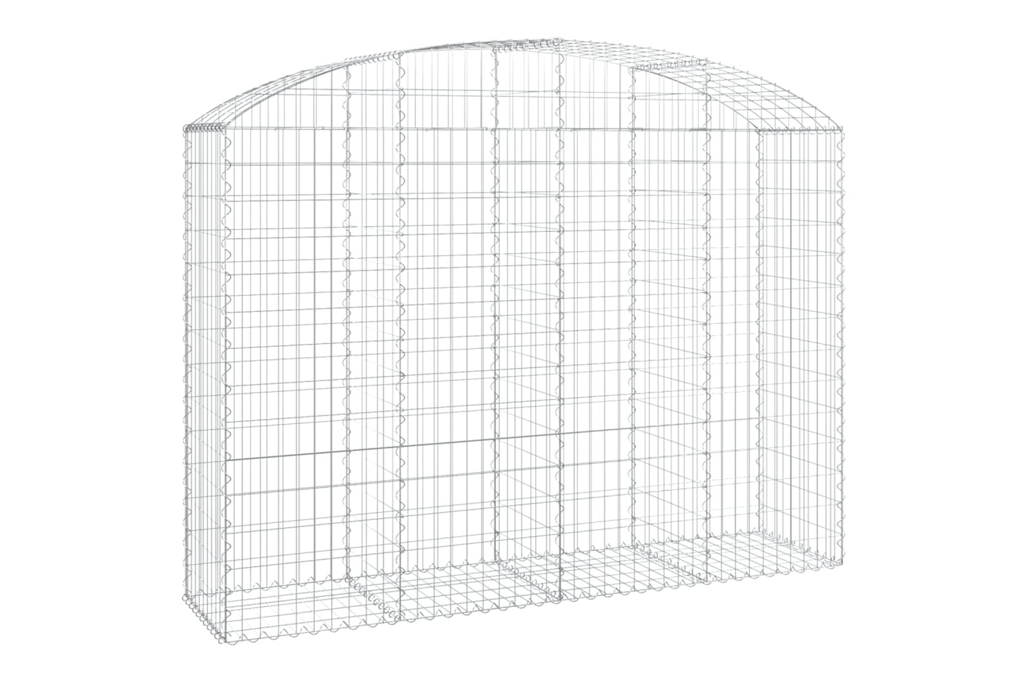vidaXL 153477 Arched Gabion Basket 200x50x140/160cm Galvanised Iron
