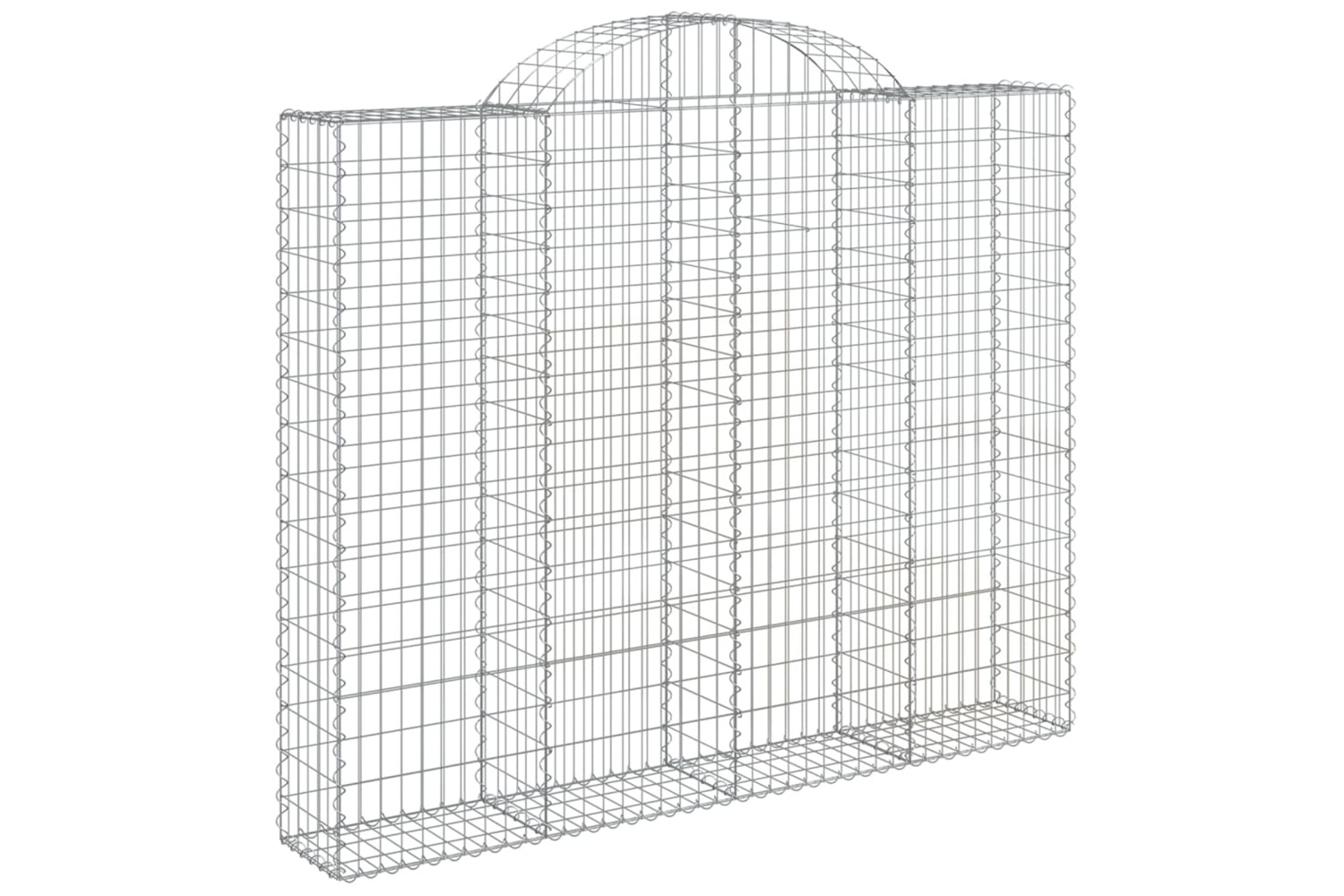 vidaXL 153488 Arched Gabion Basket 200x30x160/180cm Galvanised Iron