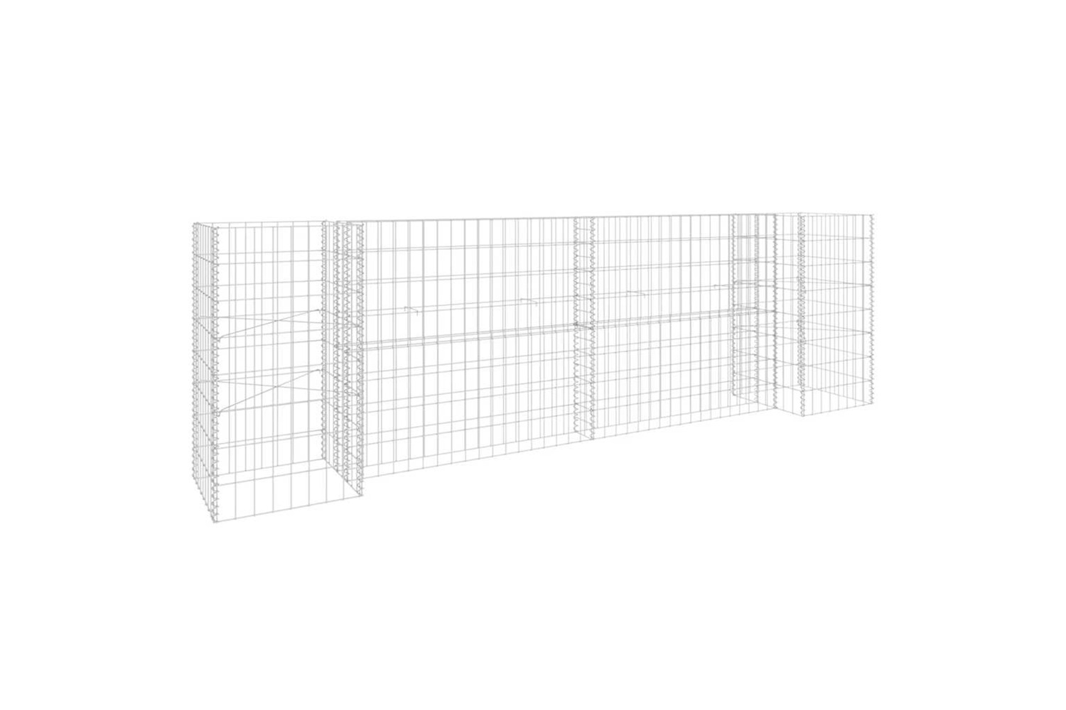 Vidaxl 145660 H-shaped Gabion Planter Steel Wire 260x40x80 Cm