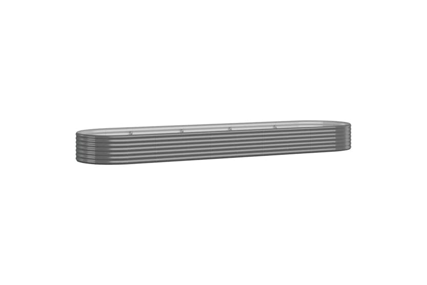 Vidaxl 319004 Garden Raised Bed Powder-coated Steel 396x100x36 Cm Grey