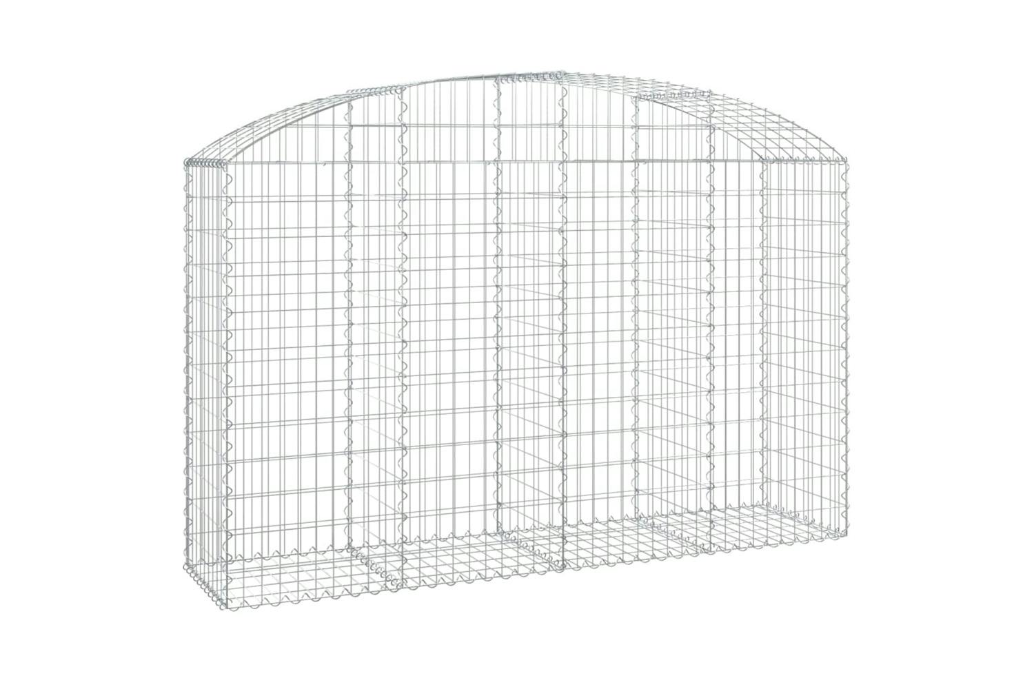 Vidaxl 153476 Arched Gabion Basket 200x50x120/140 Cm Galvanised Iron