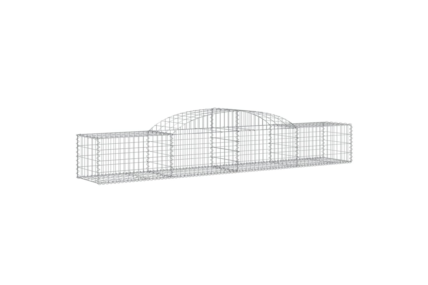 vidaXL 153512 Arched Gabion Basket 300x50x40/60cm Galvanised Iron