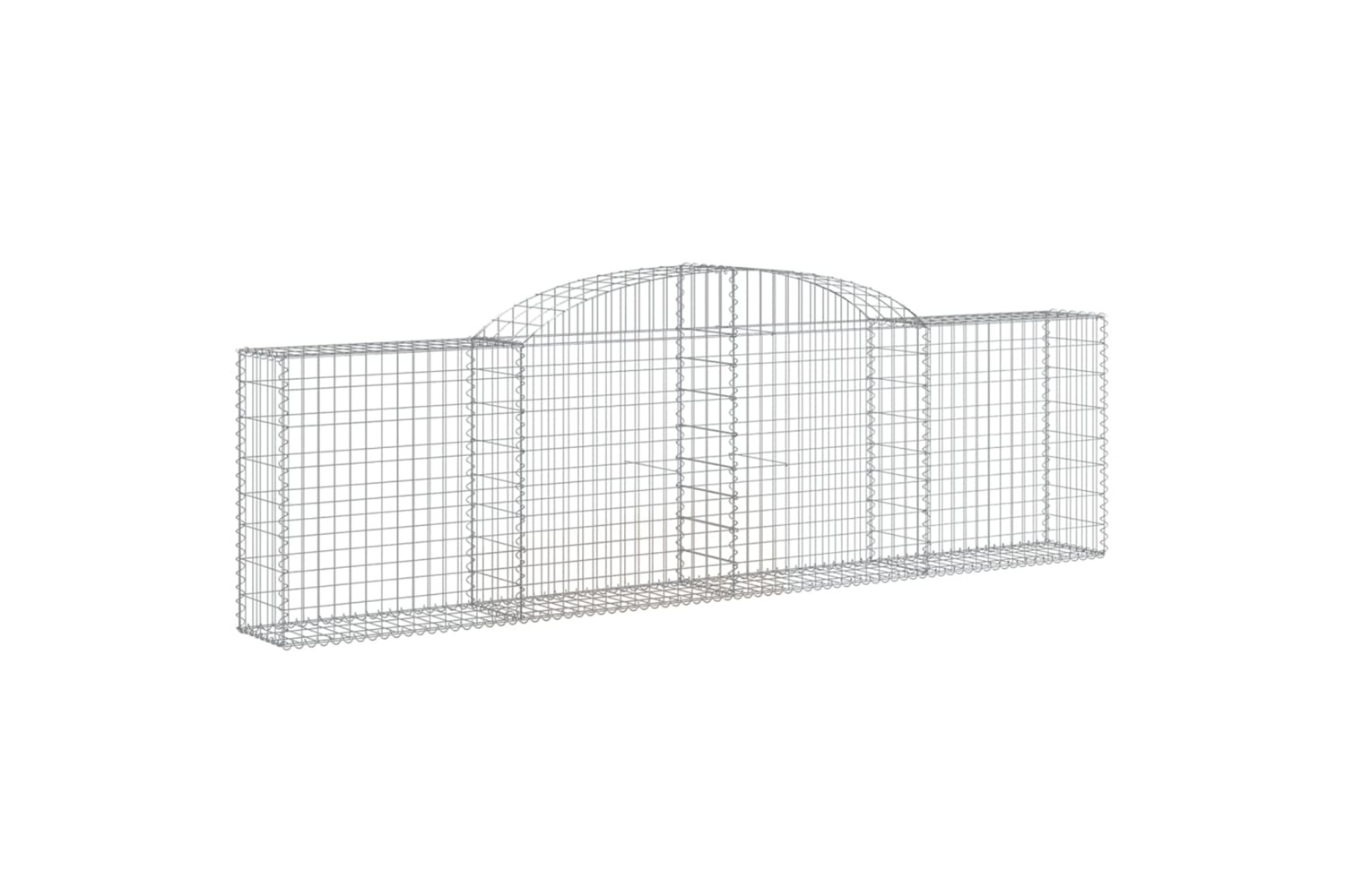vidaXL 153504 Arched Gabion Basket 300x30x80/100cm Galvanised Iron