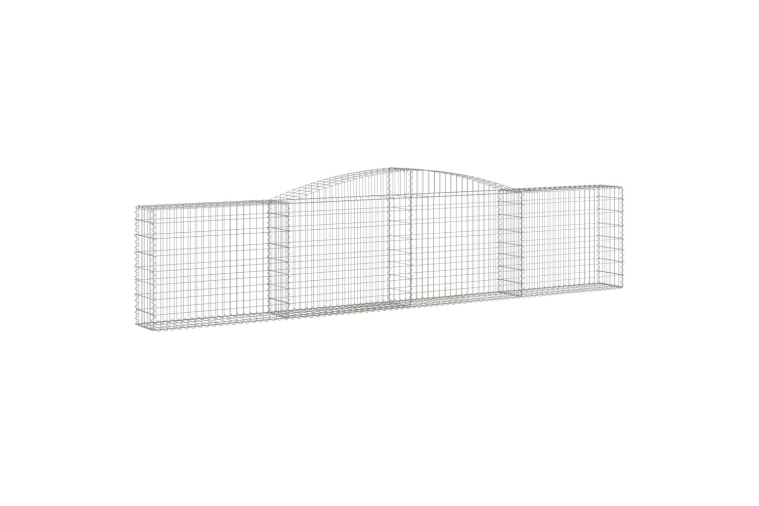 vidaXL 153524 Arched Gabion Basket 400x30x80/100cm Galvanised Iron