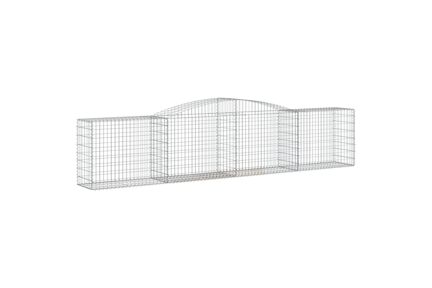 vidaXL 153534 Arched Gabion Basket 400x50x80/100cm Galvanised Iron