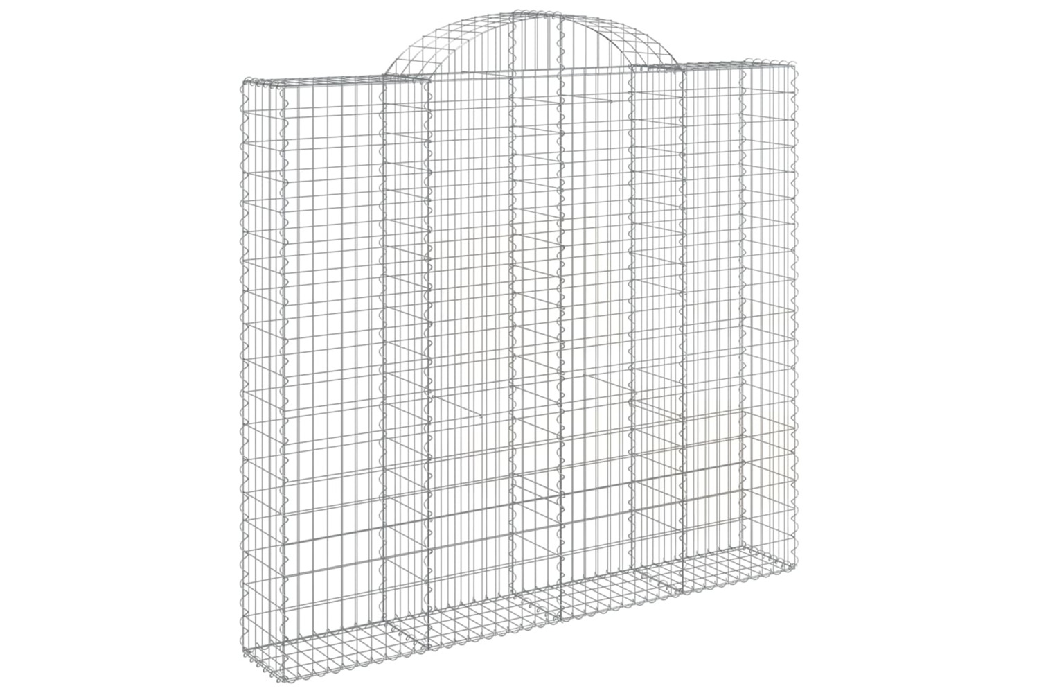 vidaXL 153499 Arched Gabion Basket 200x50x180/200cm Galvanised Iron