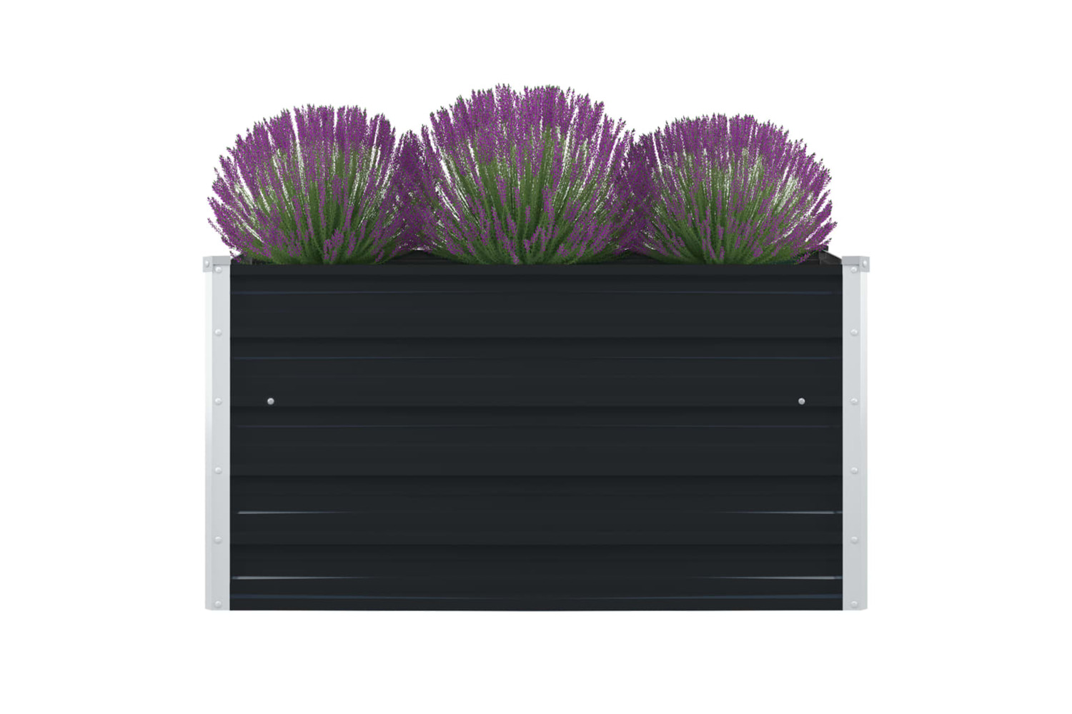 Vidaxl Raised Garden Bed 100x100x45 Cm Galvanised Steel Anthracite