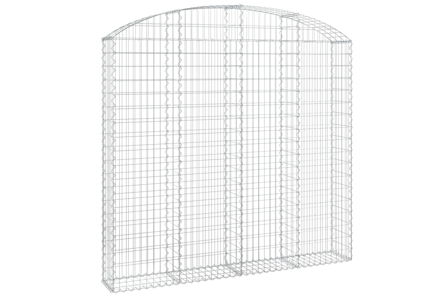 vidaXL 153469 Arched Gabion Basket 200x30x180/200cm Galvanised Iron