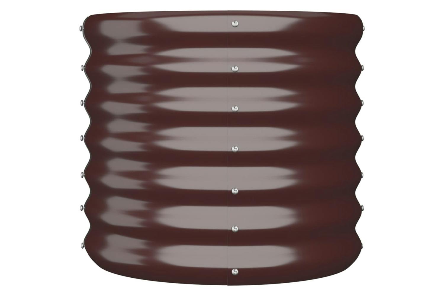 Vidaxl 318845 Garden Planter Powder-coated Steel 40x40x36 Cm Brown