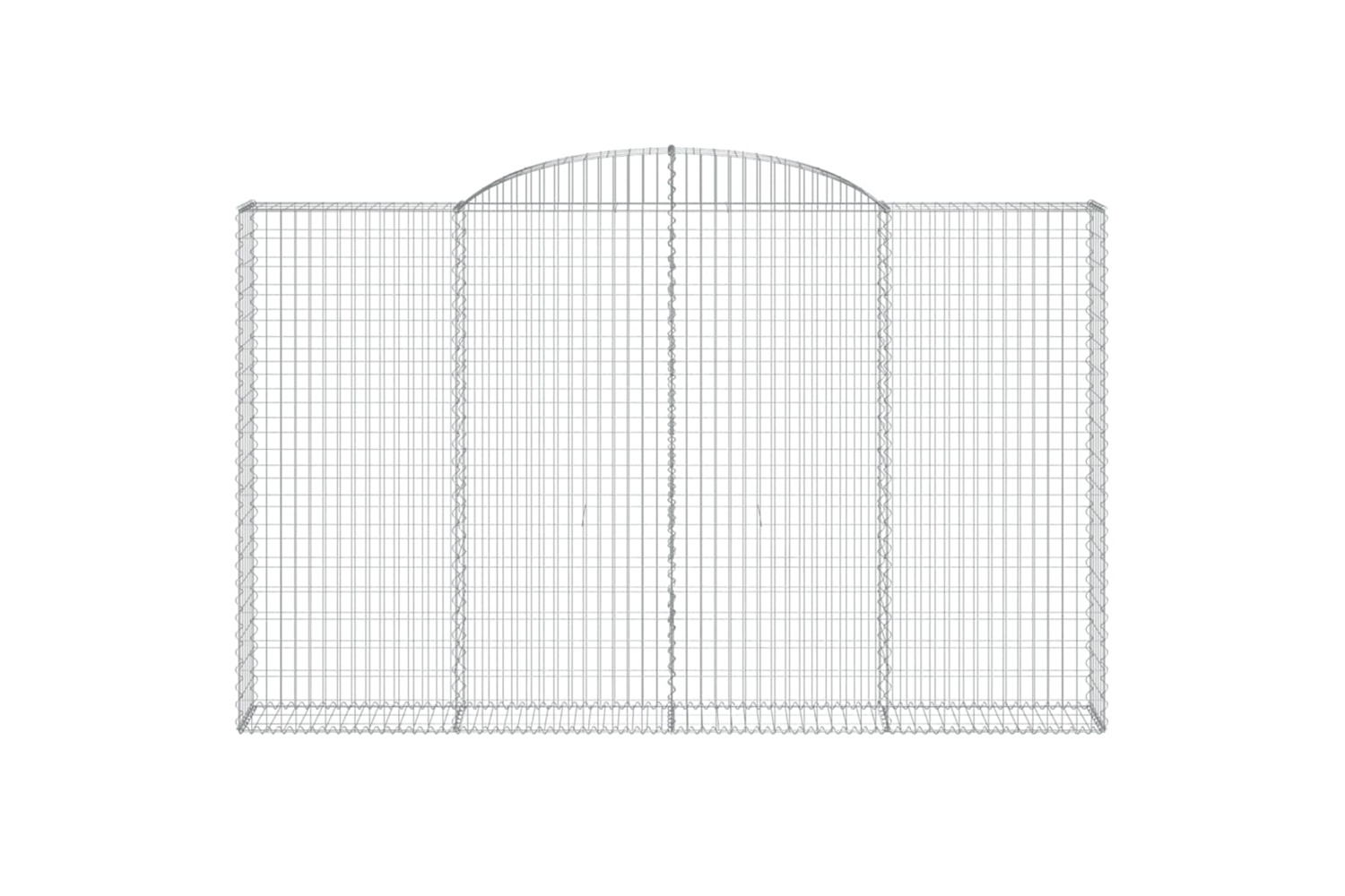 vidaXL 153509 Arched Gabion Basket 300x30x180/200cm Galvanised Iron